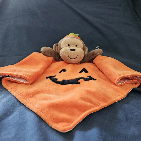 Carter's Plush Security Blanket, Pumpkin Monkey Halloween Unisex - Picture 2 of 6